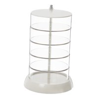 Ioensy - Caja De Almacenamiento Giratoria Para Joyas, Transparente, Para Pendientes, Lazos Para El Pelo, Horquillas, 5 Capas