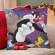 thumbnail image 4 of Silvestre y Piolín Fundas de almohada de terciopelo con tema, regalos de funda de almohada, decoración para el hogar, cojín de lanzar, regalo de cumpleaños para fans y parejas. 45cm x 45cm., 4 of 6