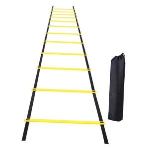 Ioensy - Escalera De Agilidad Ejercicio De Pies Mejora La Coordinación Saltando Obstáculos Plegable 6 Metros 12 Secciones