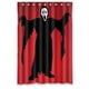 thumbnail image 1 of Cortina de ducha con diseño de calavera de terror, sangre, fantasma y asesino, juego de cortina de baño con ganchos, tamaño 48 x 72 pulgadas, 1 of 3