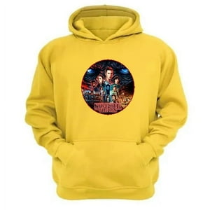 Genérico - Polerón Canguro Stranger Things Amarillo Talla L Unisex