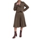 thumbnail image 1 of INSPIRE CHIC Conjunto de Falda de 2 Piezas para Mujer Blazer Dobladillo Asimétrico Vestido Midi de Cintura Alta Pequeño Café, 1 of 5