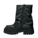 thumbnail image 5 of Botin color negro para mujer con plataforma ancha y caña, 5 of 5