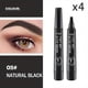 thumbnail image 1 of 4 Split Tip Water Eyebrow Pencil, Long Lasting Waterproof, Simulated Natural Vivid Eyebrow , Clear Texture, No Decolorize Eyebrow Pen, 1 of 3