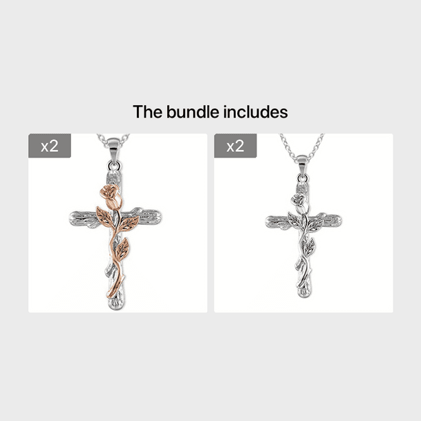 1pc Stylish Floral Cross Pendant Necklace - Perfect for Casual and Formal Occasions
