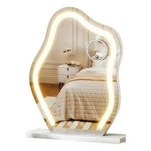 Crusec - Espejo Con Luces Led 56.89 X 43.43 Para Tocador Maquillaje