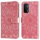 thumbnail image 1 of Funda tipo cartera FOXDOCK para OnePlus Nord N200 , diseño girasol en relieve, cuero PU, cierre magnético, soporte y tarjetero, 1 of 5