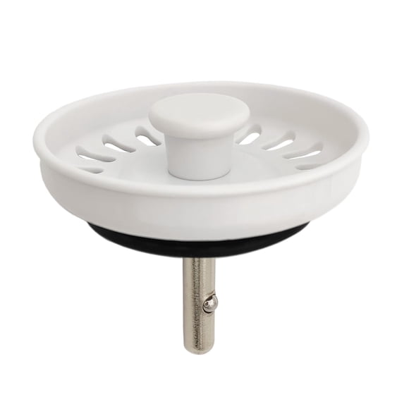 Colador y tapón de desagüe para fregadero de cocina TGEOND, blanco