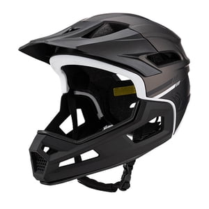 Ioensy - Casco De Bicicleta De Cara Completa, Casco Protector, Amortiguador, Casco De Bicicleta De Montaña, Titanio Negro