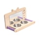 thumbnail image 5 of Bird Parrot -Bar, tira de alimentación de agua de alimentación de pájaros con tazas de alimentación, diversión, peso ligero, accesorios de jaula para con espejo, 5 of 5