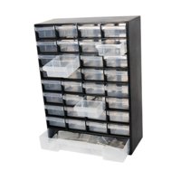 Magideal - Organizador De Cajones Para Guardar Cosas, Contenedor Con 33 Compartimentos, Caja De Herramientas, Garaje, Organización Para Álbumes De Recortes, Artí Negro