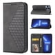 thumbnail image 2 of Funda Flip FOXDOCK para iPhone 12 Pro Max , Estilo Billetera con Diseño Rombo, Correa de Mano y Soporte, Uso Diario, 2 of 5