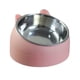 thumbnail image 4 of Comedero para mascotas, recipiente antideslizante de acero inoxidable de 15 degree, cuenco protector para el cuello, plato de alimentación, cuenco , Rosado, 4 of 5