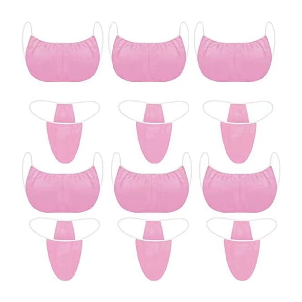 50pcs Disposable Bras And Panties Women Disposable Underwear Spa Bikini Thong Panties Sunless Spray Tan Top Underwear