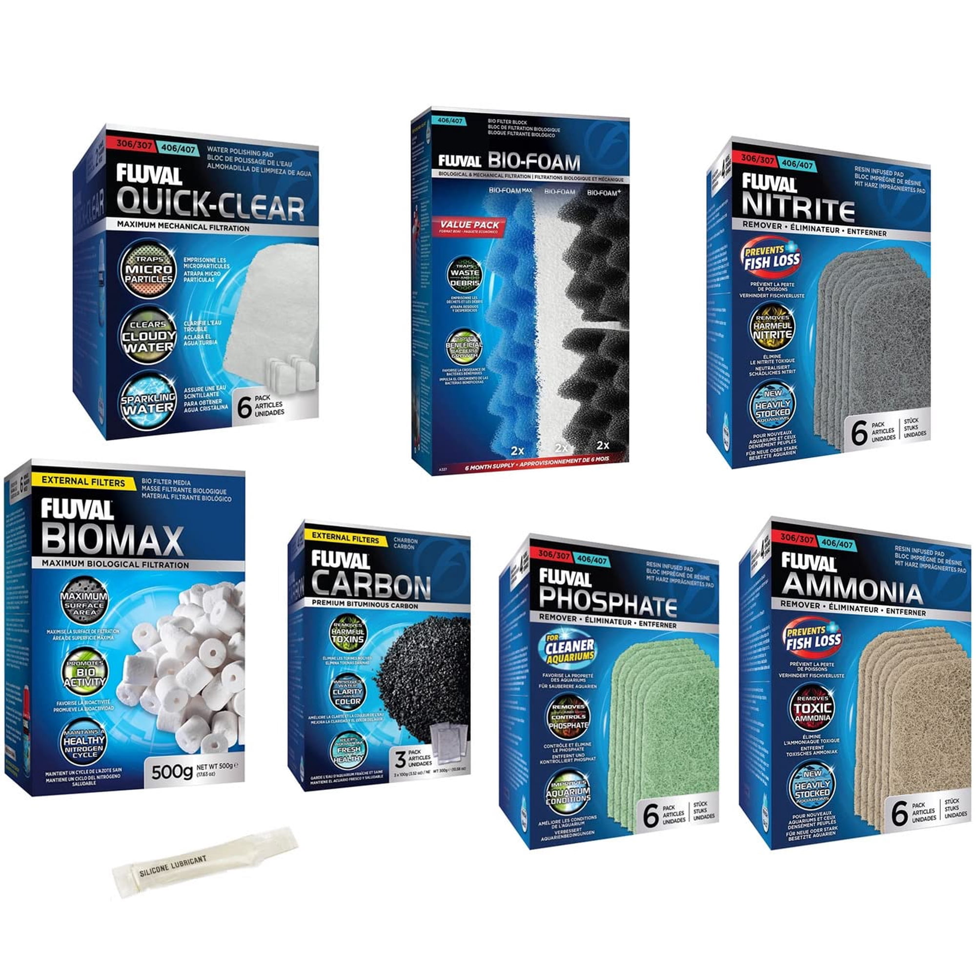 Kit de filtros Inland Seas Fluval 406/407 – 7 piezas