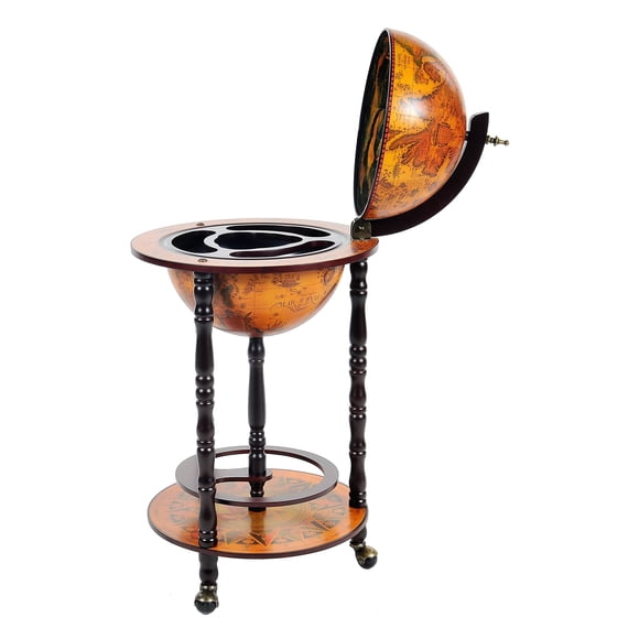 Mesa bar globo Old Modern Handicrafts roja de 330 mm con 4 patas