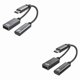 thumbnail image 1 of Adaptador USB C OTG De 2 Piezas Con Cable Trenzado De Carga Rápida PD 60W Para Computadora Portátil, 1 of 4
