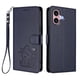 thumbnail image 1 of Funda Volteable con Diseño de Gato para iPhone 16, Azul, 1 of 6