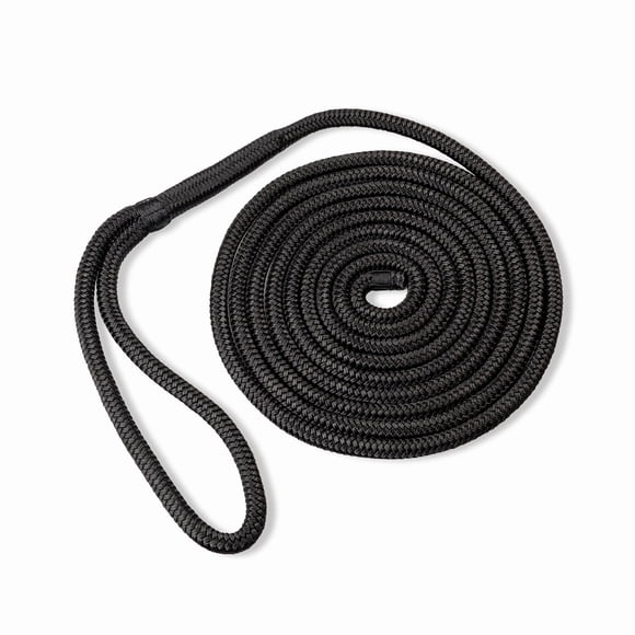 Cuerda de amarre ACY Marine 1,3 cm 7,6 m negra 1/2" x 25 ft