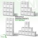 thumbnail image 4 of Organizadores de armario y almacenamiento Neaterize de 12 cubos, blanco y gris, 4 of 6