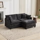 thumbnail image 3 of Cloud Sofa Ottoman only, Modern Sectional Couch, for Living Room Bedroom and Apartment, Comfy Double Layer Upholstered Seat Cushion, Breathable Chenille Fabric, Black, 3 of 3