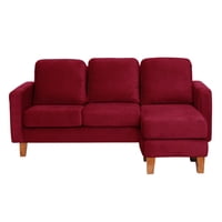 Latam Home - Seccional Venecia Intercambiable Tela Velvet Burdeo