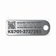 thumbnail image 1 of Etiqueta de identificación KeySmart RecoverID de acero inoxidable plateada, 1 of 6