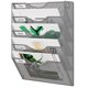 thumbnail image 1 of Organizador de archivos de pared EasyPAG de 5 niveles, malla metálica plateada, 1 of 7