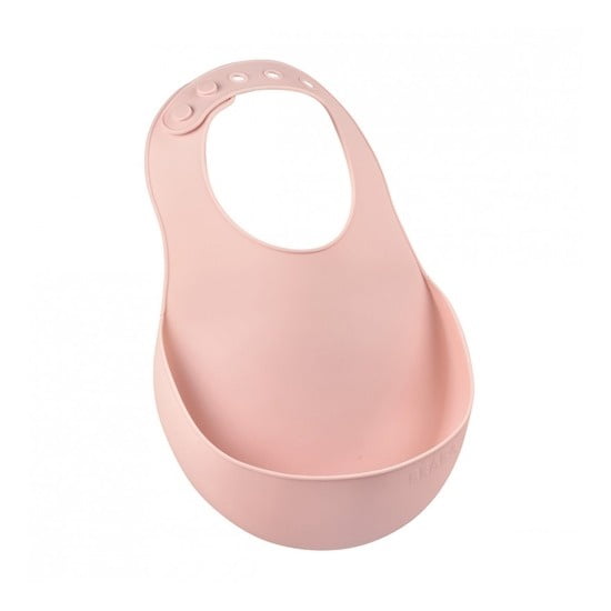 Beaba - Babero De Alimentación De Silicona Suave Coral