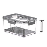 Bothyi - Almacenamiento De Alimentos Para Sellador Al Vacío Organizador Rectangular Contenedor De Vacío De Plástico Gris 2.5L