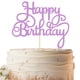 thumbnail image 1 of Decoración para tartas EONNCNT con purpurina morada para feliz cumpleaños, 1 of 7