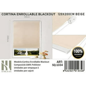Todostore - Cortina Roller Blackout 120X200Cm Beige-1034