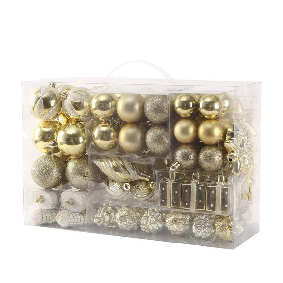 Set de adornos para árbol de Navidad Sattiyrch, 76 quilates, irrompibles