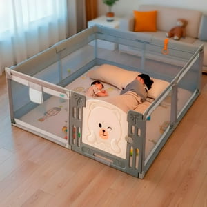 Corral Infantil Nubo Puerta Osito Malla + Pelotas 180X200Cm