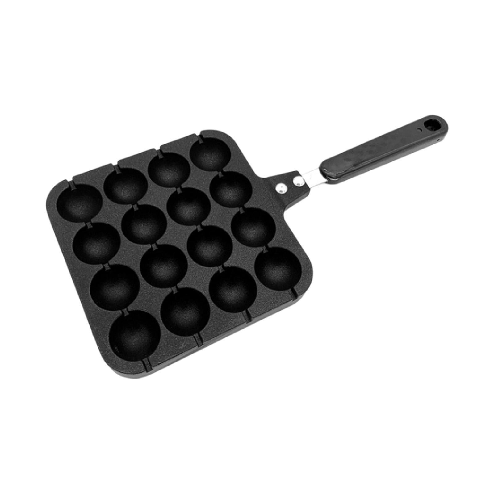 Magideal - Takoyaki Maker Pulpo Placa De Parrilla Pulpo Bolas Pequeñas Bandeja Para Hornear Takoyaki Pan Para Restaurante Cocina Takoyaki Pulpo Bolas Panqueques 16 Hoyos