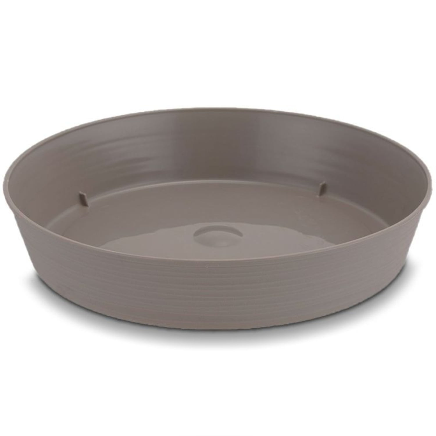 Reyplast - Pack X4 Plato Maceta Estilo Piedra 25×23 Cm Taupe / Gris –