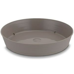 Pack X4 Plato Maceta Estilo Piedra 25×23 Cm Taupe / Gris – Reyplast