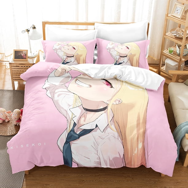Kawaii Cartoon My Dress-Up Darling Bedding Set Duvet Cover Pillow Cover Household Bedroom Decoration Duvet cover sets Bed Sheets