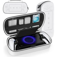 Genérico - Funda De Transporte Para Ps Portal - Compatible Con Playstation Remote Player, Funda Para Ps5 Portal Con Bolsillo Con Cremallera Para Accesorios, Bolsa Rígida De Viaje-Blanco