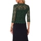 thumbnail image 3 of INSPIRE CHIC Chaqueta de Encaje Floral para Mujer con Mangas 3/4 y Un Botón Bolero Cárdigan Verde Oscuro S, 3 of 6