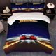 thumbnail image 1 of 3pcs Back to the Future Poster Traveling Through Time and Space Pattern Bedding Set Duvet Cover and Pillowcase, 1 of 5