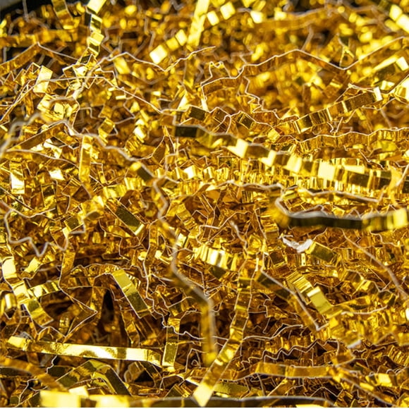 Relleno de papel dorado metálico arrugado Keoferlo 227 g para caja de regalo