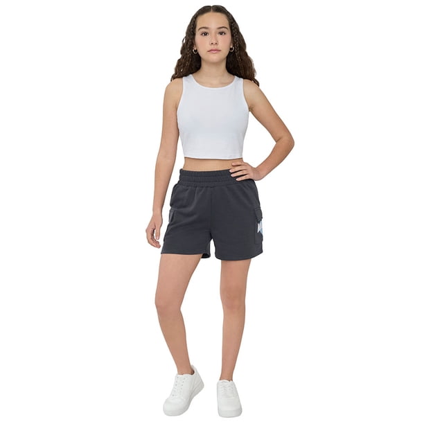 Short Niña Teen Cargo Punto Gris Oscuro Corona