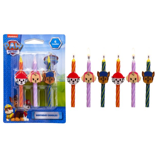 Velas DecoPac Paw Patrol de Cake Candles para cumpleaños de 6 años con Skye, Chase y Marshall