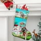thumbnail image 2 of Kipo y la Era de los Magnimales Tema: Calcetines de Navidad, fino lino blanco para colgar en escaleras y chimenea, decoración navideña para el hogar, regalo de Navidad.54cm×38cm, 2 of 5
