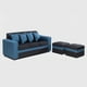 thumbnail image 2 of Sofa Paris 2 Pouf Azul Negro, 2 of 5