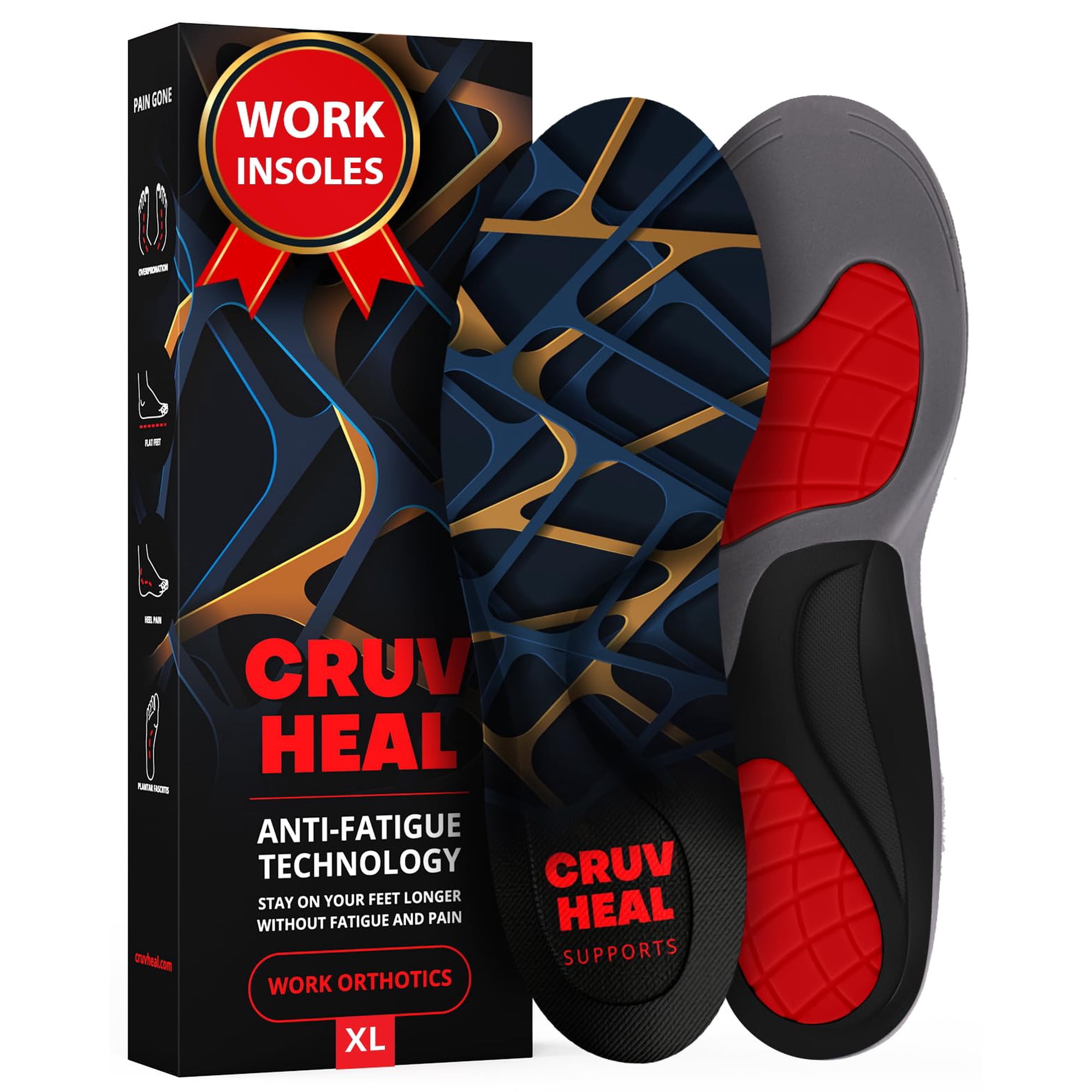 Plantillas Ortopédicas De Trabajo Cruvheal Antifatiga Para Hombres Y Mujeres