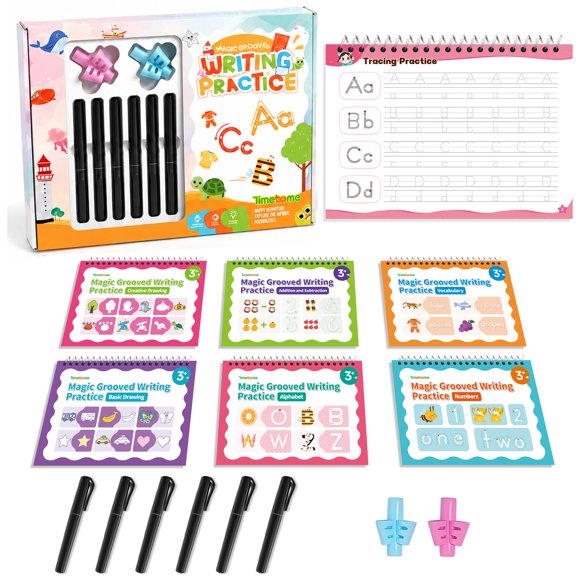 Libros de Escritura con Ranuras Grandes Timetome – Niños 3‑8 años