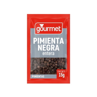 Pimienta Negra Entera Bolsa 15 G Gourmet