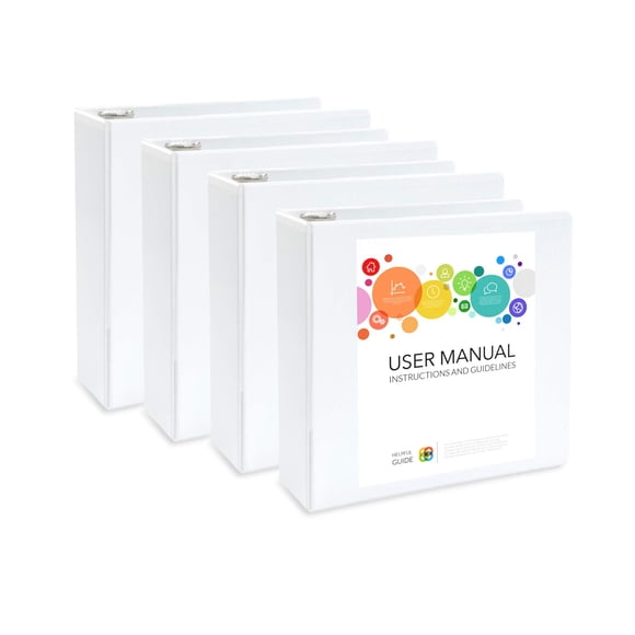 Binder Blue Summit Supplies, 3 anillas, 7,6 cm, muy resistentes, color blanco